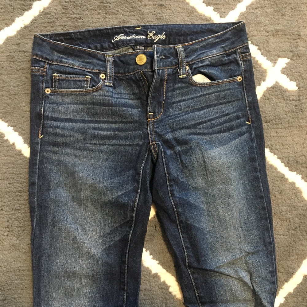 Stone Wash American Eagle Skinny Jeans sz 2